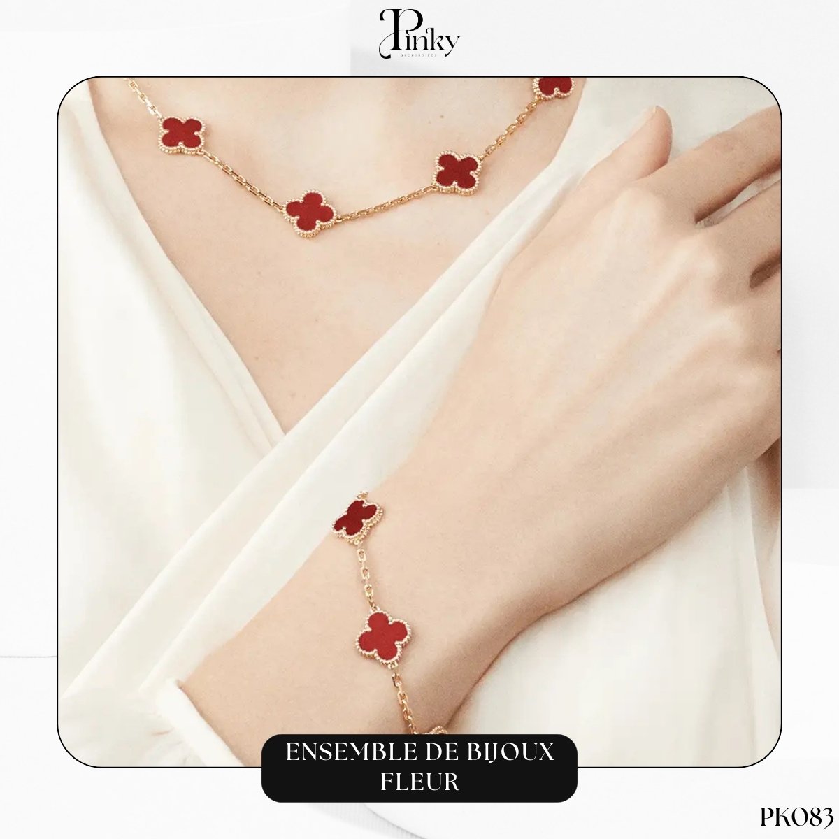 Ensemble De Bijoux Fleur PK083 – Image 4