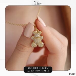 Collier Avec pendentif Ours en acier inoxydable PK148