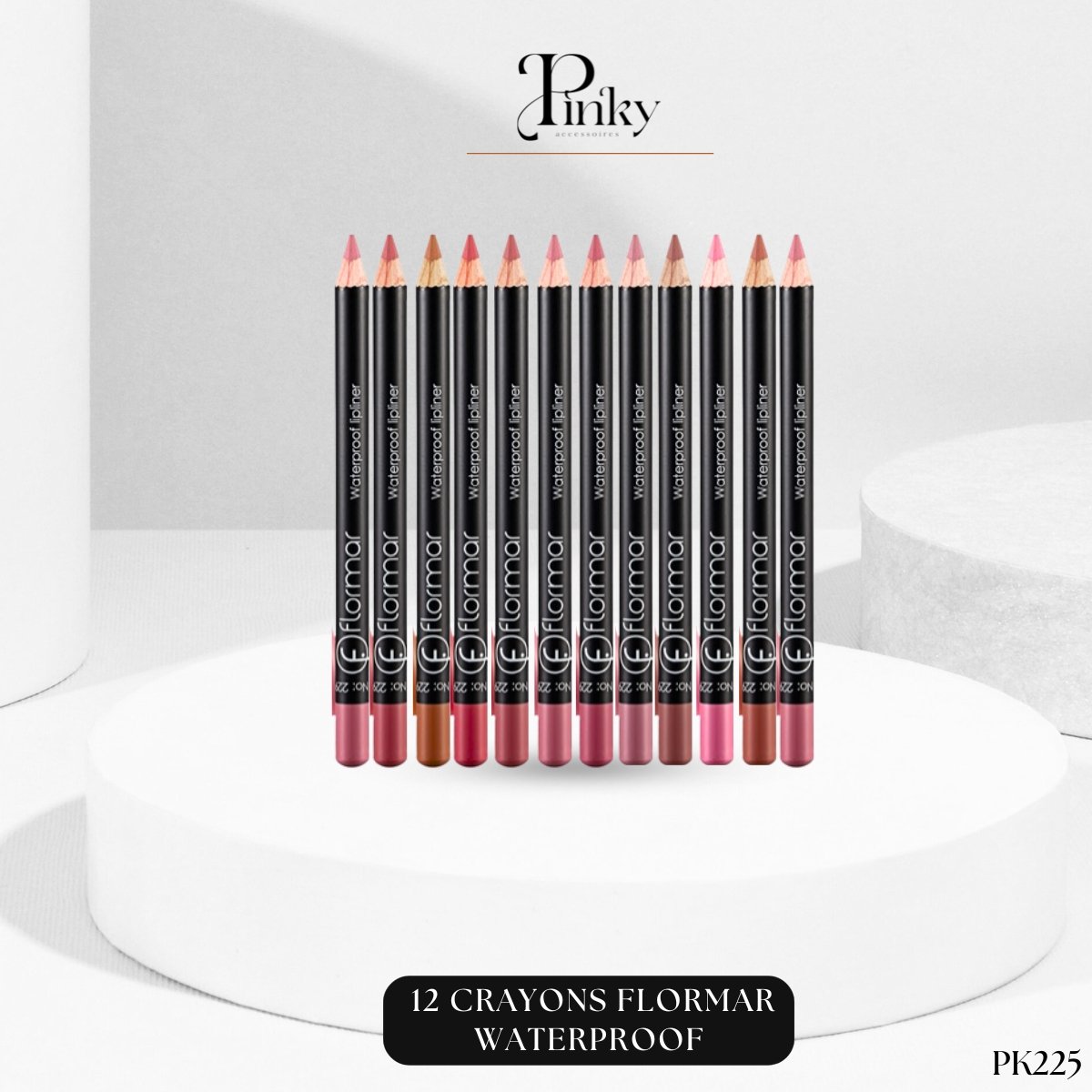 Flormar Crayons contour des lèvres 12 Couleurs PK225 – Image 2