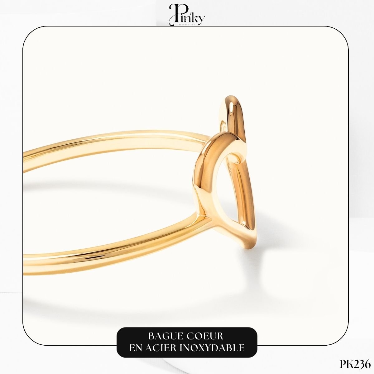 Bague coeur en acier inoxydable PK236 – Image 4