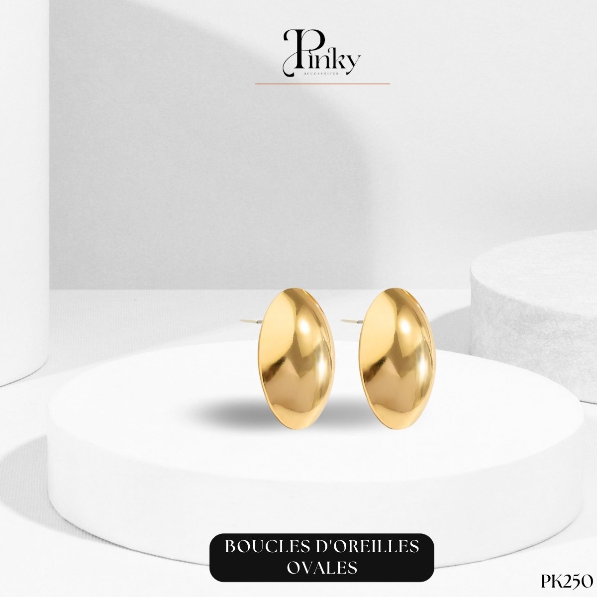 Boucles d’oreilles Ovales PK250 – Image 2