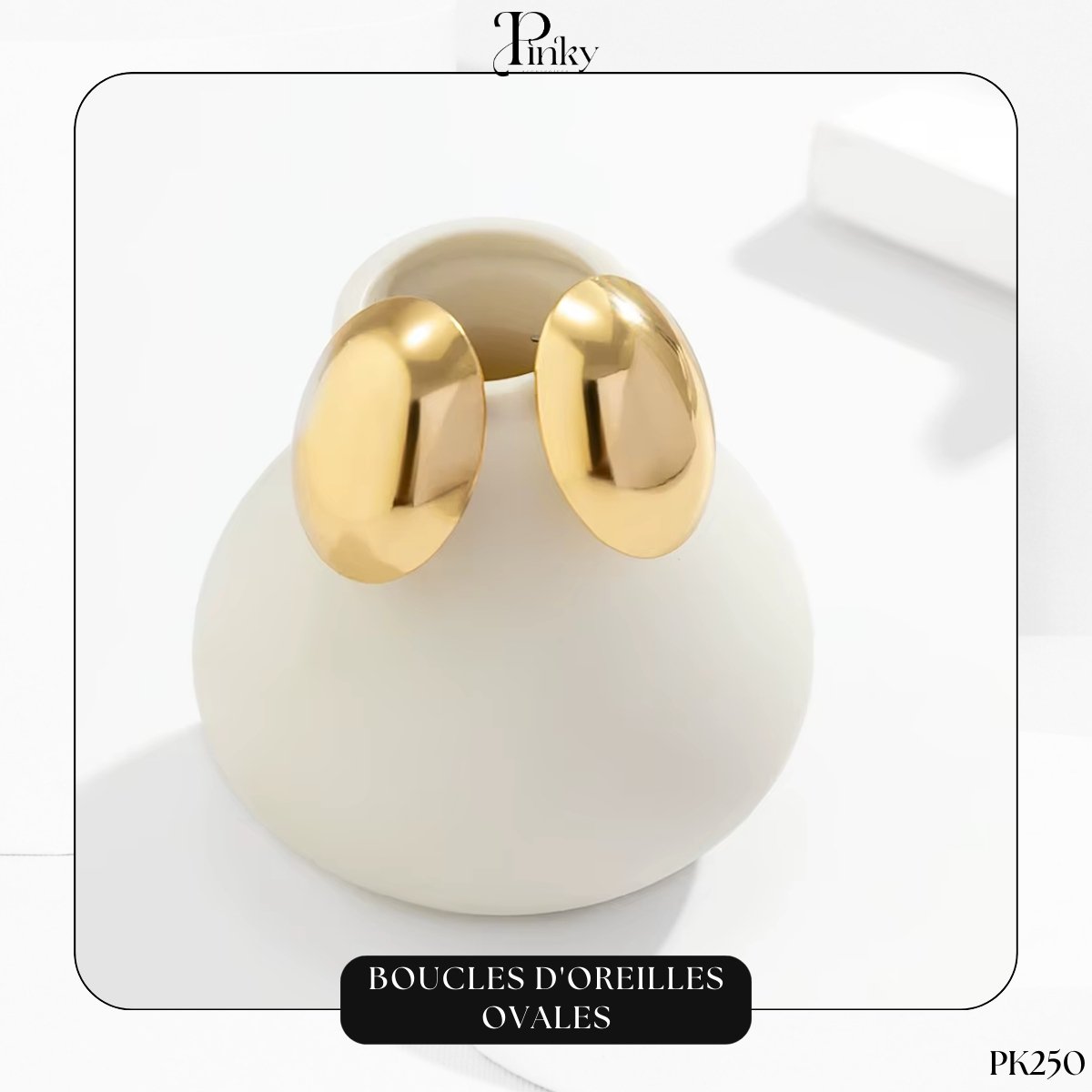 Boucles d’oreilles Ovales PK250 – Image 3