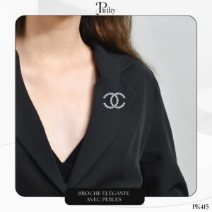 Broche élégante avec perles PK415