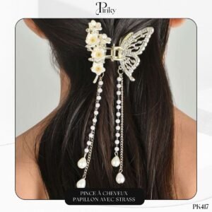 Pince à cheveux Papillon avec strass PK417