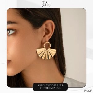 Boucles d'oreilles forme éventail PK427