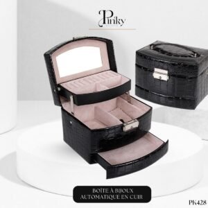 Boîte à Bijoux Automatique en Cuir PK428