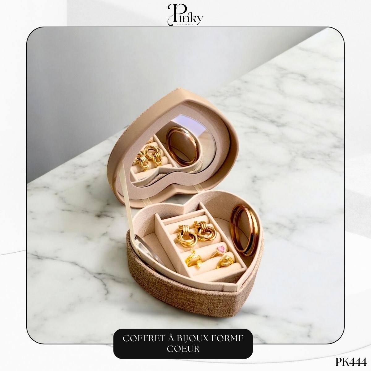 Coffret à bijoux forme cœur PK444 – Image 3