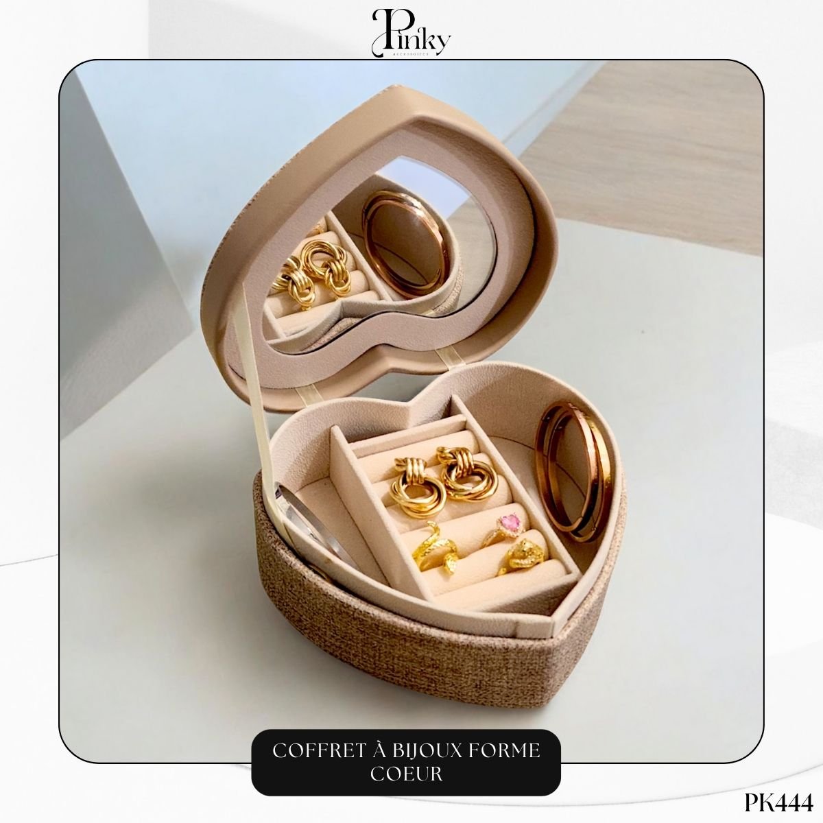 Coffret à bijoux forme cœur PK444