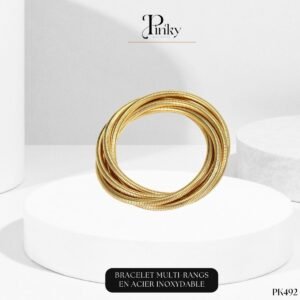 Bracelet Multi-Rangs Doré en Acier Inoxydable PK492