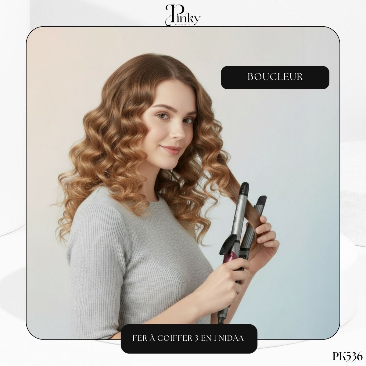 Fer à Coiffer 3en1-Lisseur,Boucleur & Onduleur PK536 – Image 2