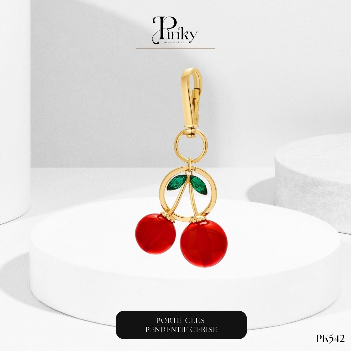 Porte-clés pendentif cerise PK542