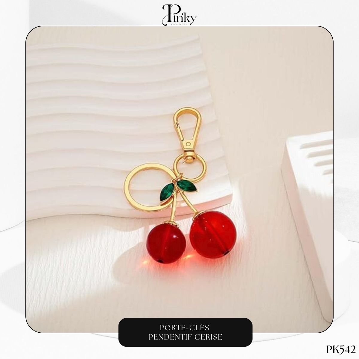 Porte-clés pendentif cerise PK542 – Image 2