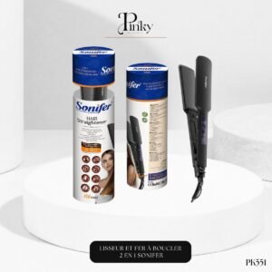 Lisseur et Fer à Boucler 2 en 1 Sonifer PK551