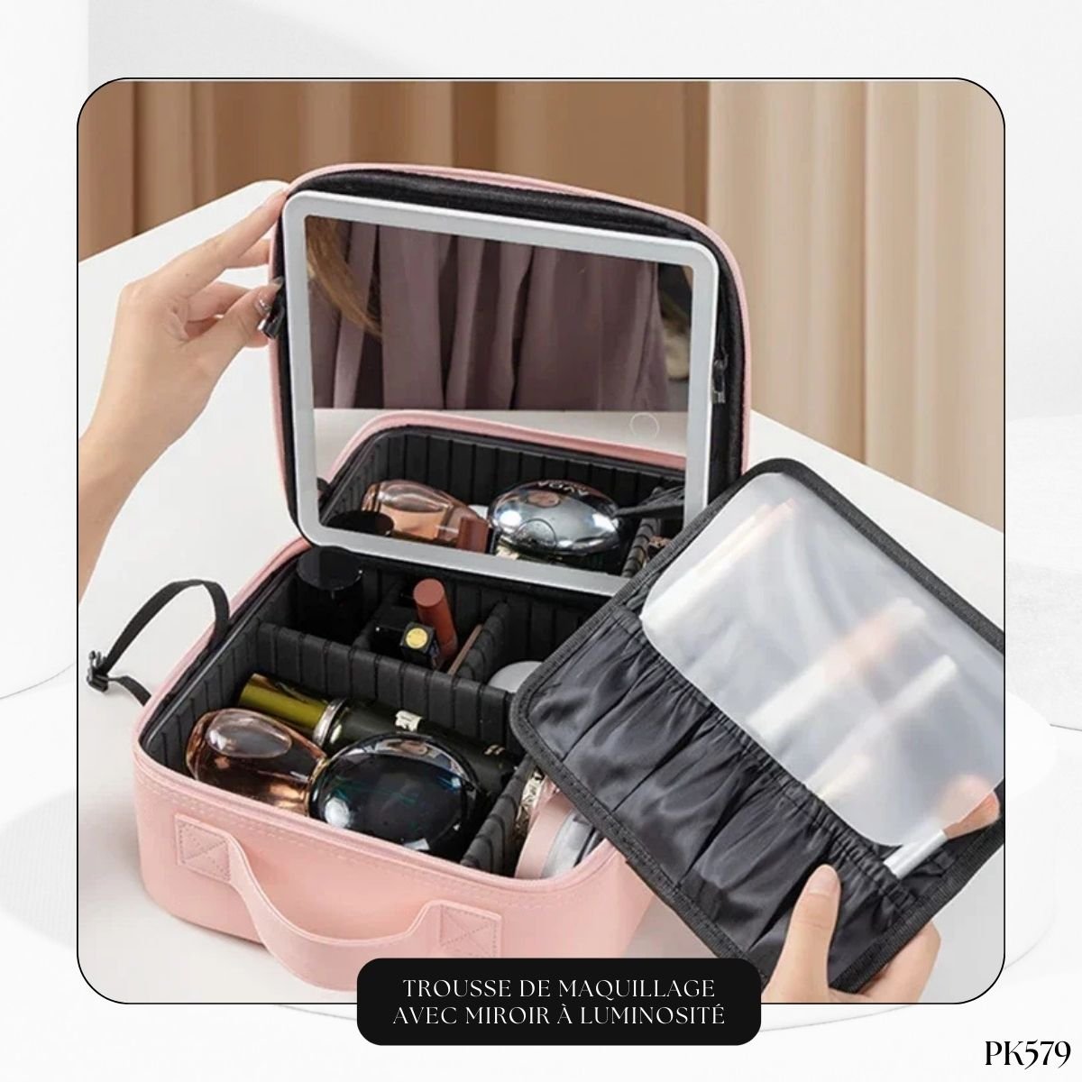 Trousse de Maquillage avec Miroir à Luminosité PK579 – Image 5