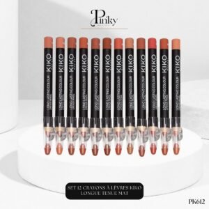 Set 12 Crayons à Lèvres Kiko Longue Tenue Mat PK612
