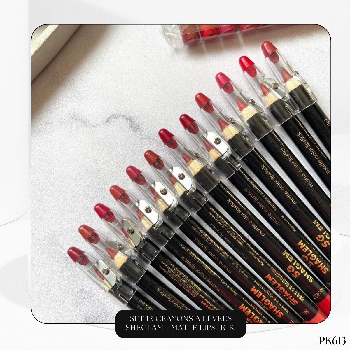 Set 12 Crayons à Lèvres SHEGLAM PK613 – Image 4