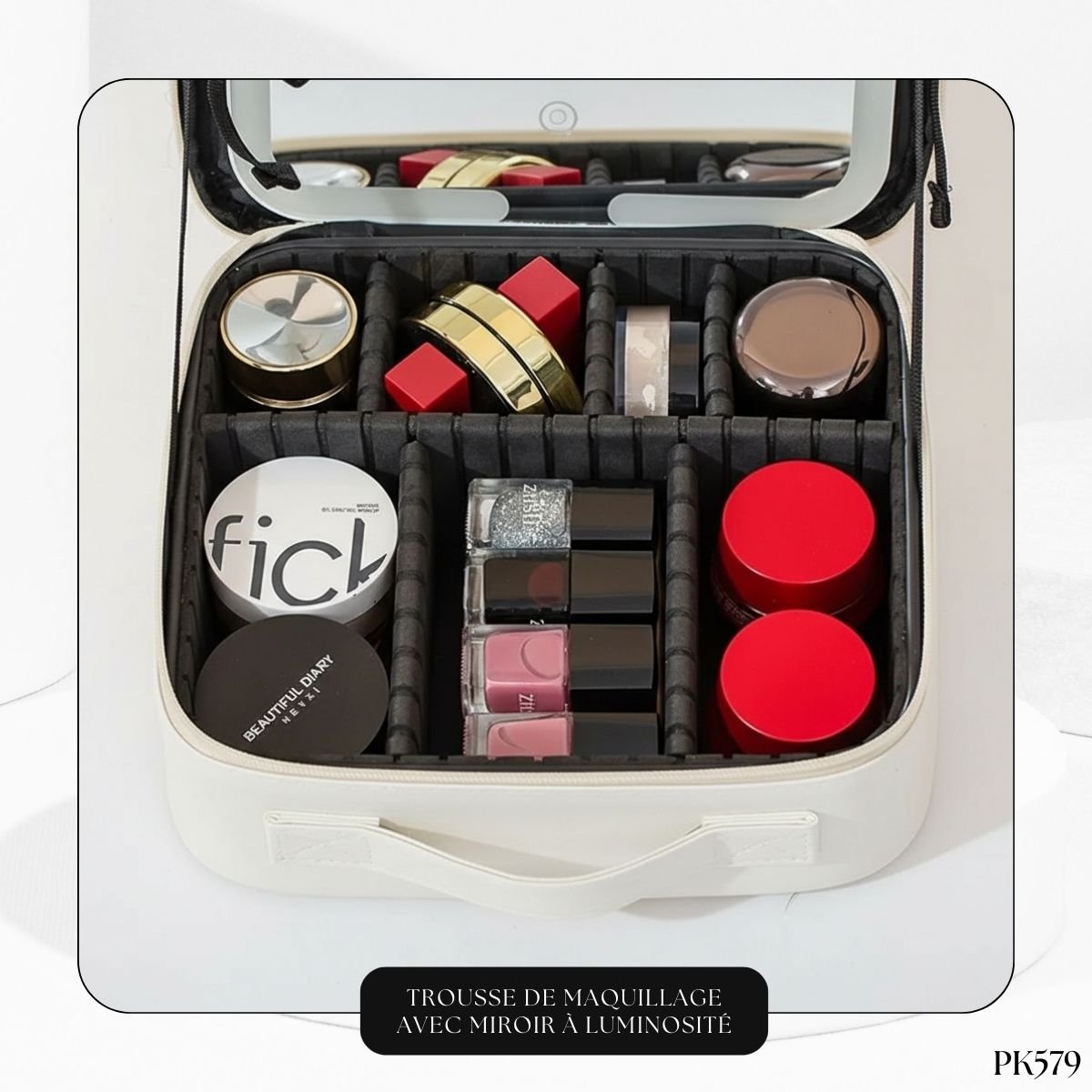Trousse de Maquillage avec Miroir à Luminosité PK579 – Image 7
