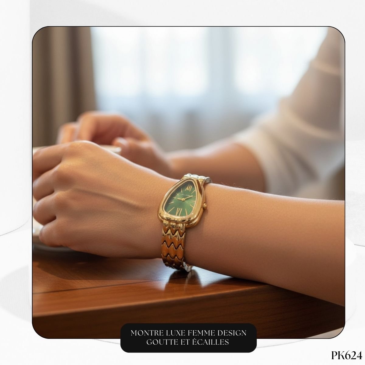 Montre Luxe Femme - Design Goutte et Écailles PK624 – Image 4