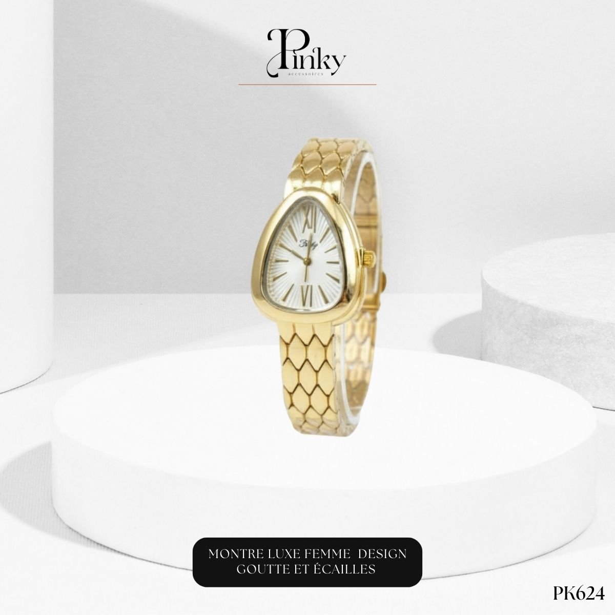 Montre Luxe Femme - Design Goutte et Écailles PK624
