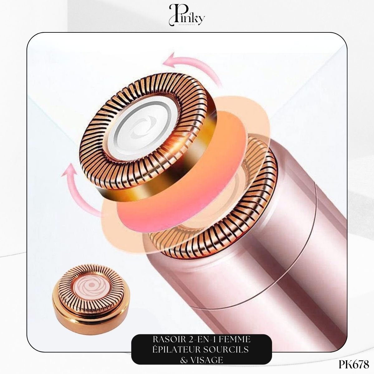 Rasoir 2-en-1 Épilateur Sourcils & Visage PK678 – Image 2