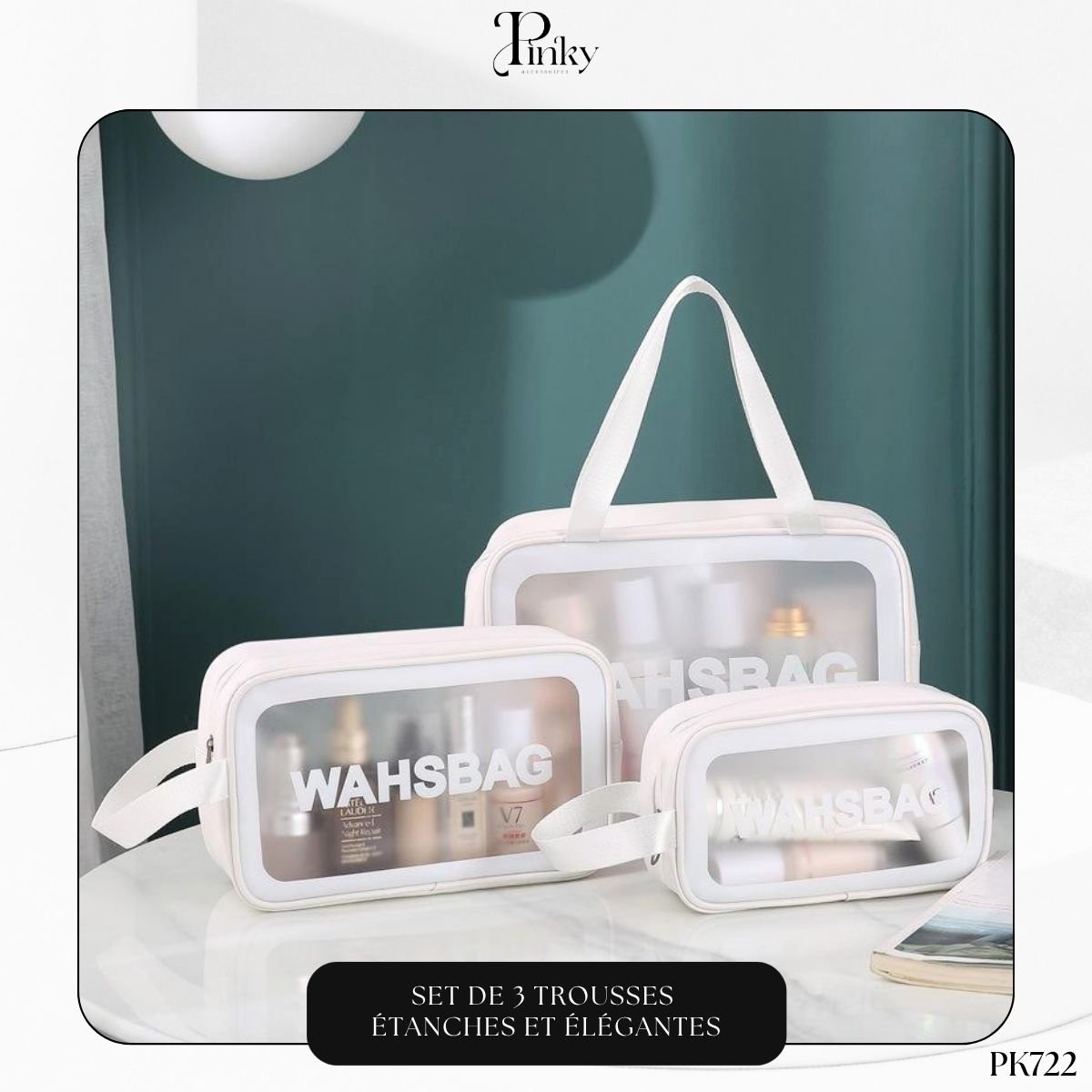 Set de 3 Trousses Étanches et Élégantes PK722 – Image 4