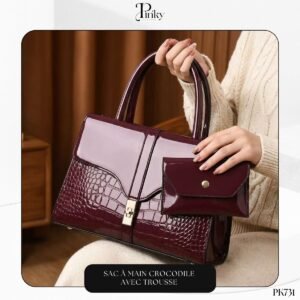 Sac à Main Crocodile avec Trousse PK731