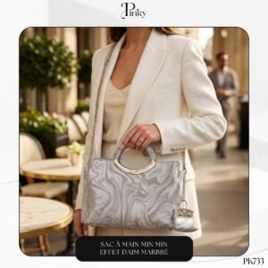 Sac à Main min min Effet Daim Marbré PK733
