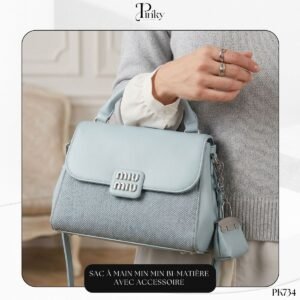 Sac à Main min min Bi-Matière avec Accessoire PK734