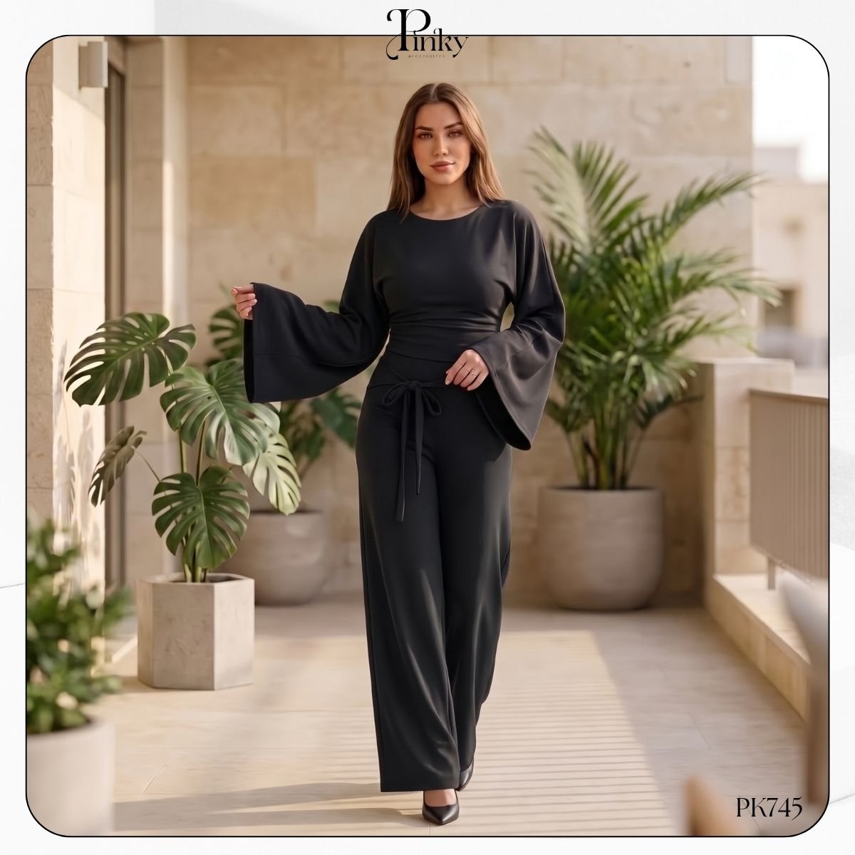 Ensemble Chic avec Ceinture à Nouer PK745 – Image 2