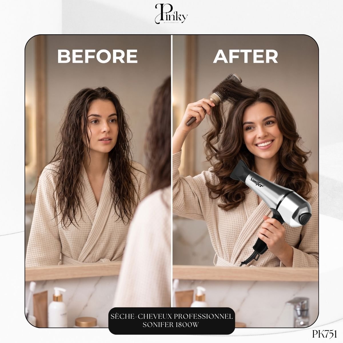 Sèche-Cheveux Professionnel Sonifer 1800W PK751 – Image 2