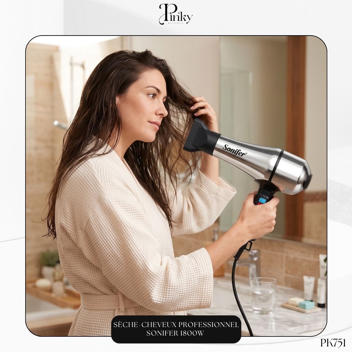 Sèche-Cheveux Professionnel Sonifer 1800W PK751 – Image 3