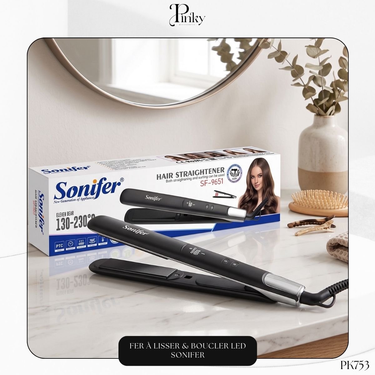 Fer à Lisser & Boucler LED Sonifer PK753