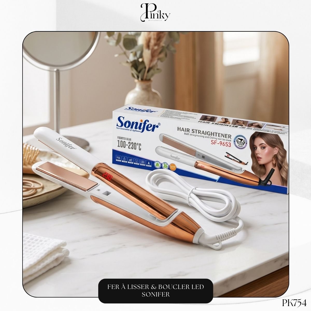 Fer à Lisser & Boucler LED Sonifer PK754